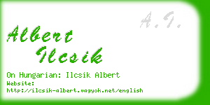 albert ilcsik business card